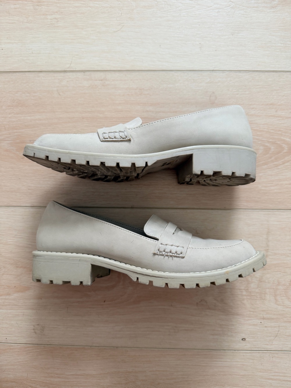 Dolce Vita Cream Lug-Sole Penny Loafers
